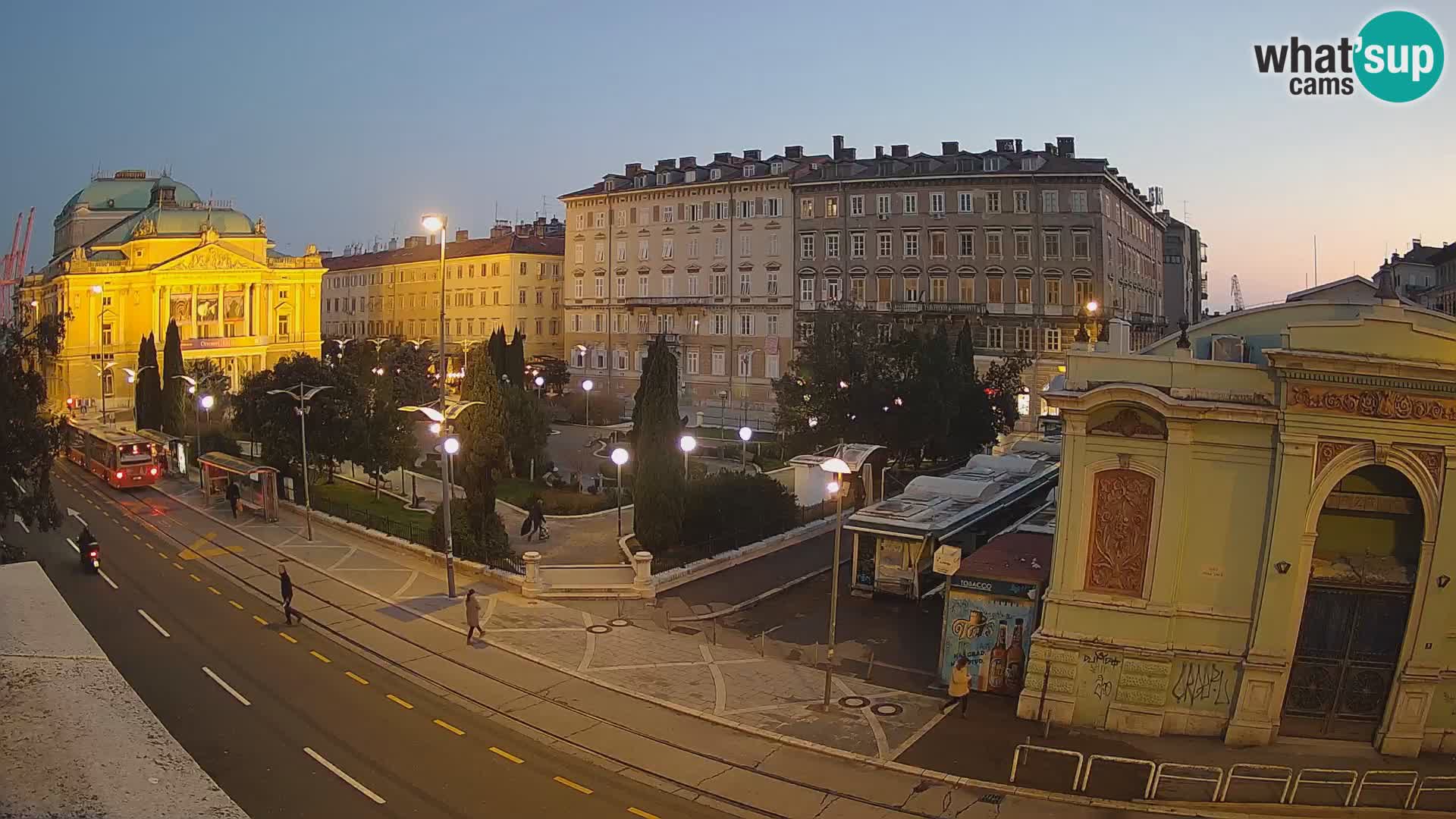 Webcam Rijeka – Park and  Croatian National Theatre Ivan pl. Zajc