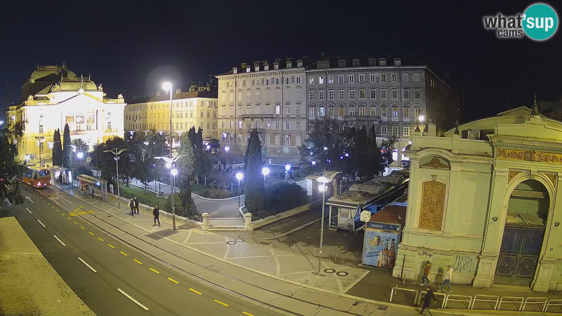 Webcam Rijeka – Park and  Croatian National Theatre Ivan pl. Zajc
