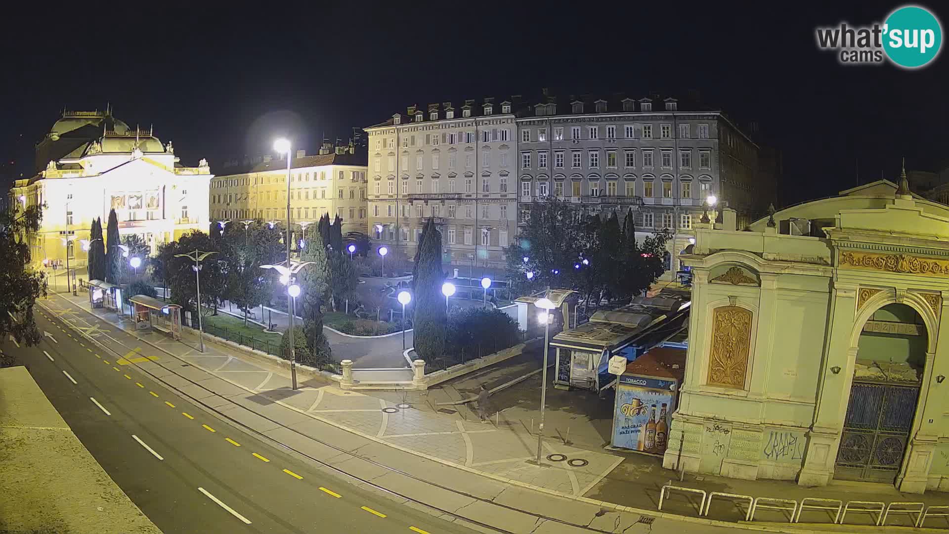 Webcam Rijeka – Park and  Croatian National Theatre Ivan pl. Zajc