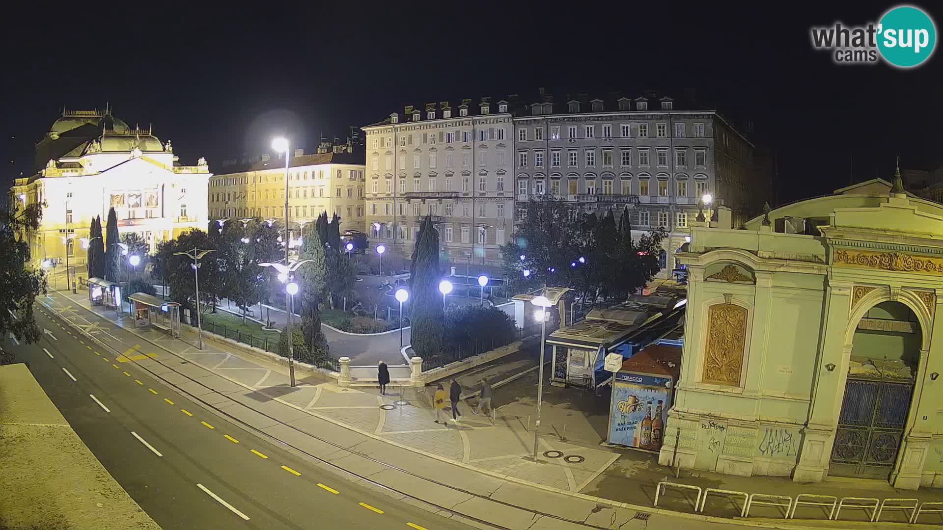 Webkam Rijeka – Park i Hrvatsko narodno kazalište Ivana pl. Zajc