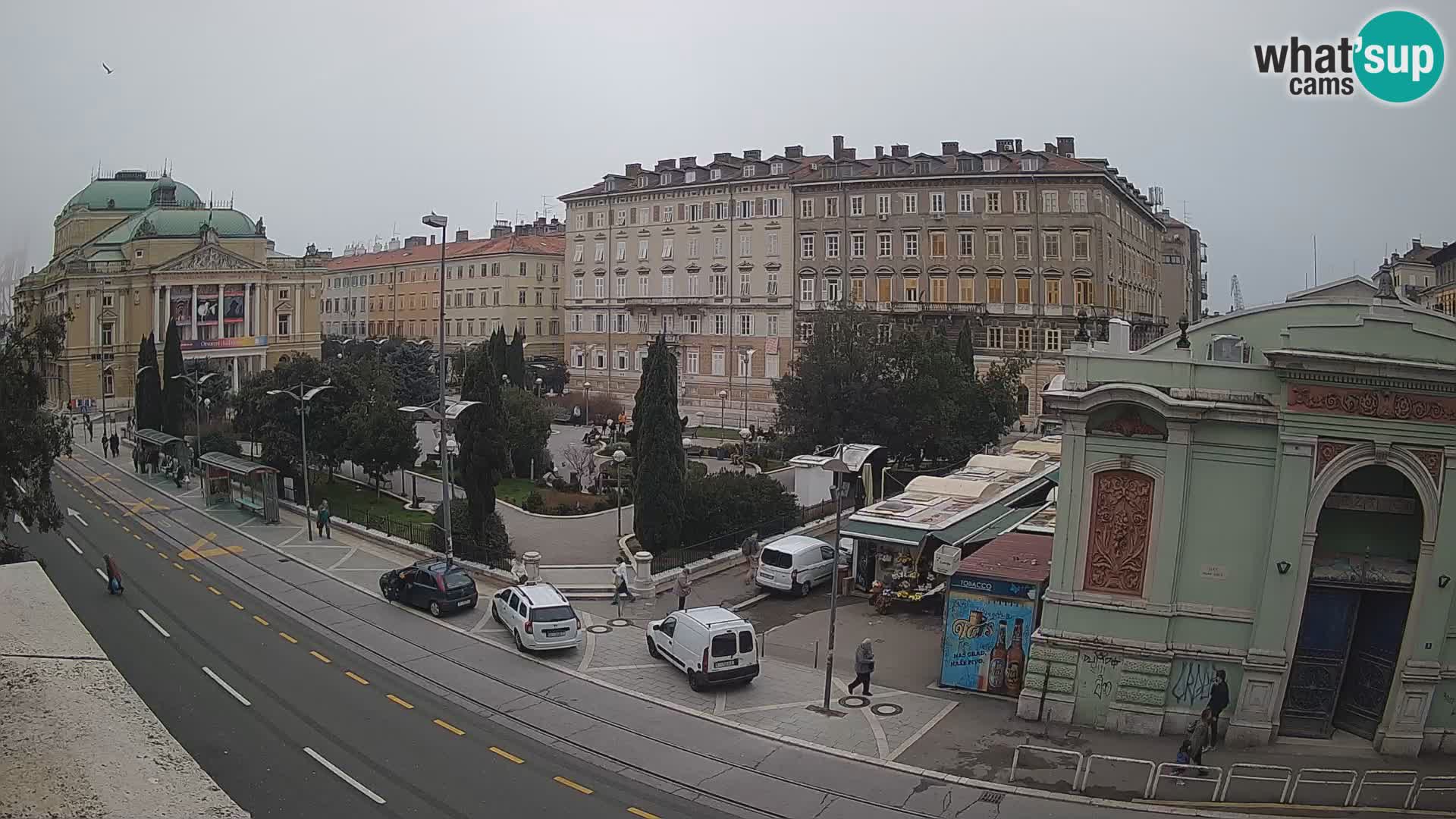 Webcam Rijeka – Park and  Croatian National Theatre Ivan pl. Zajc