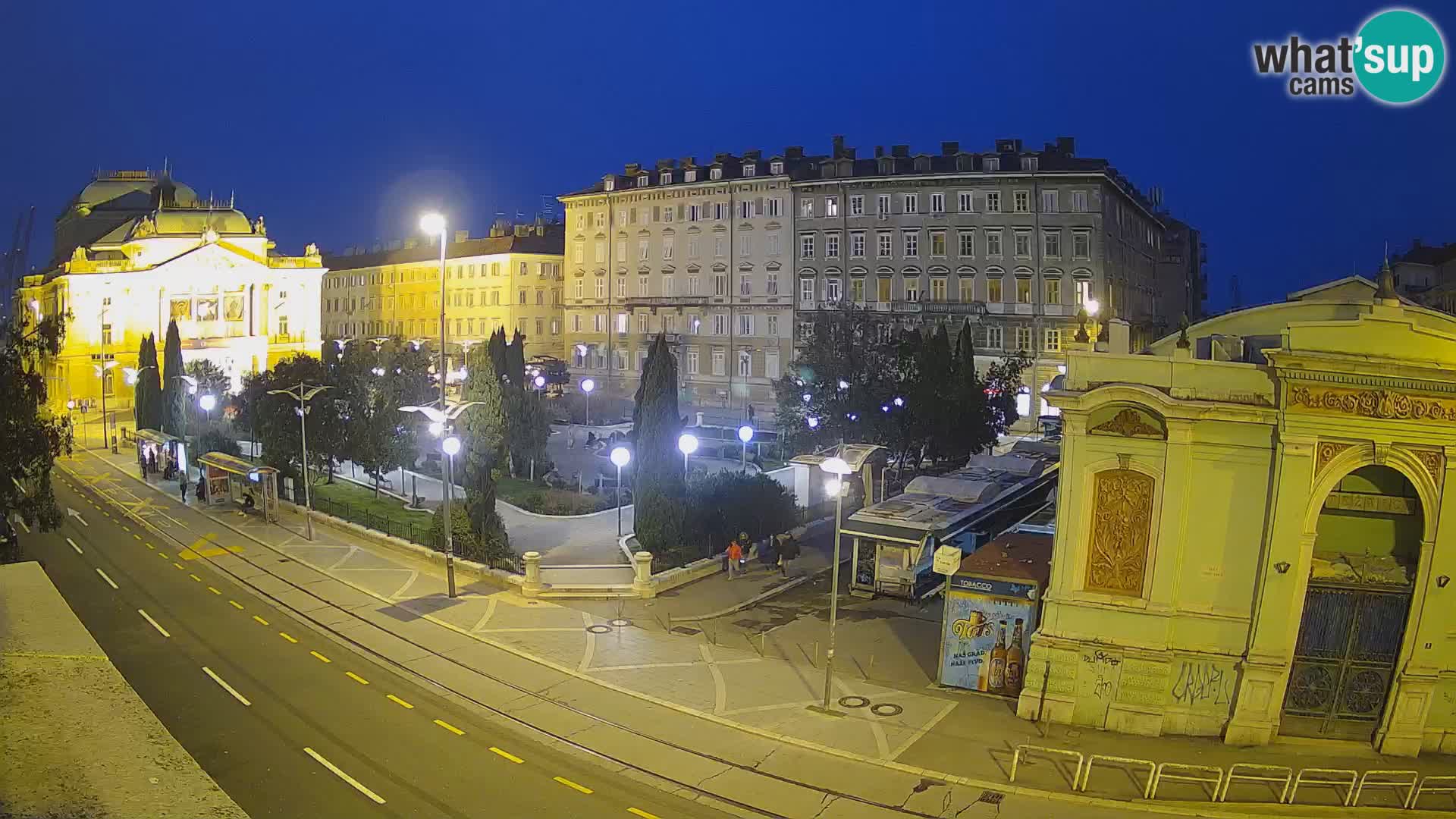 Webcam Rijeka – Parque i Teatro Nacional Croato Ivan pl. Zajc