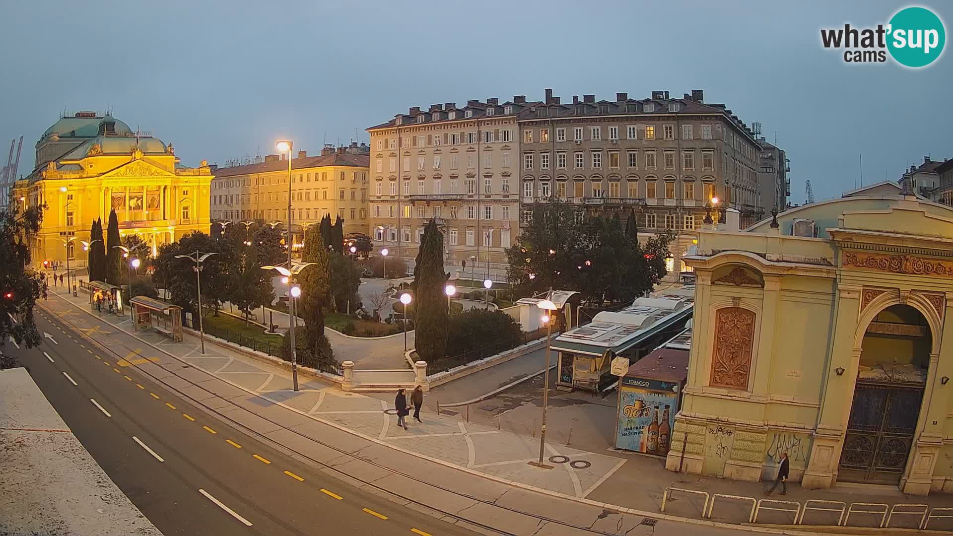 Webcam Rijeka – Parque i Teatro Nacional Croato Ivan pl. Zajc