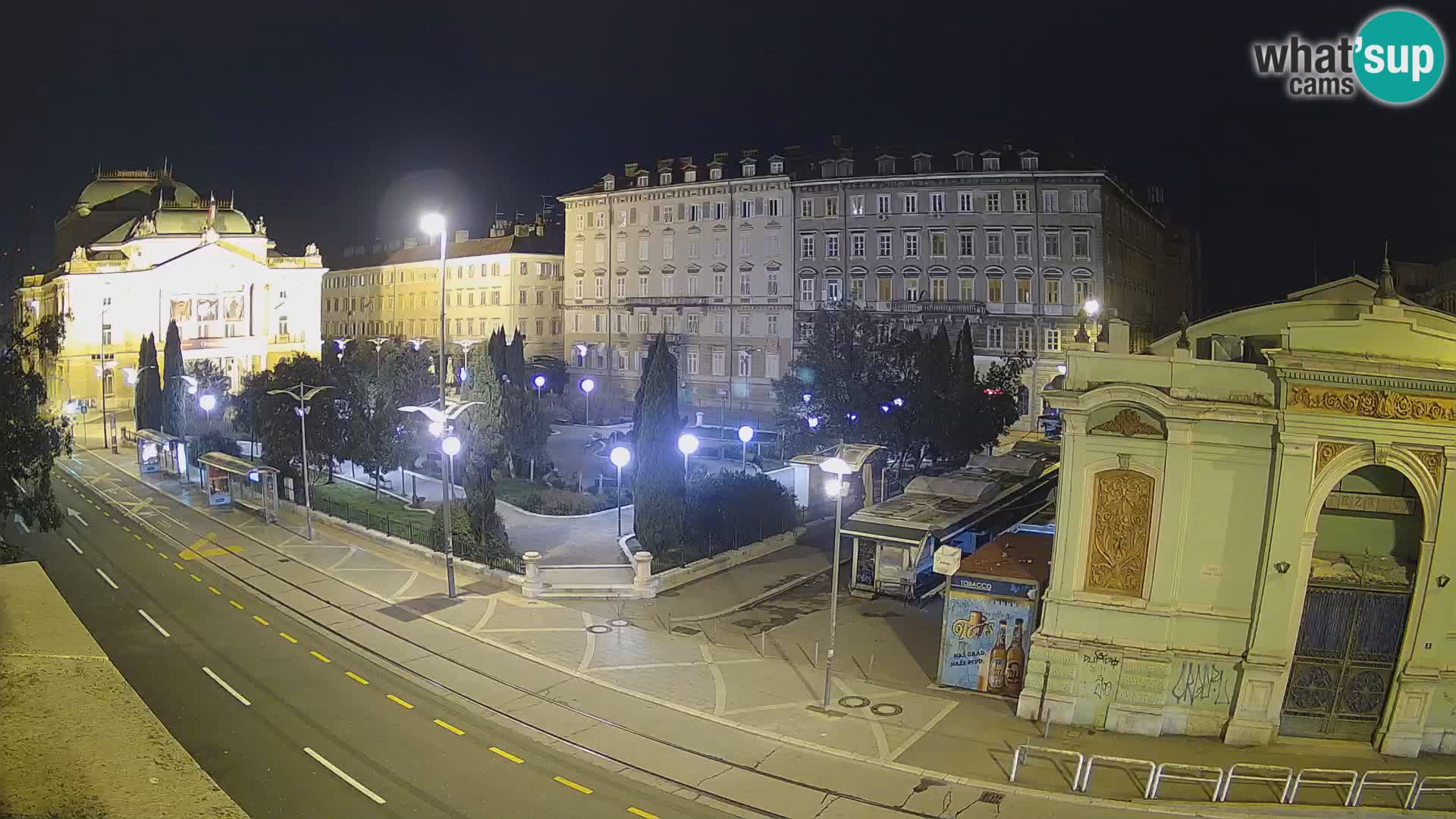 Webcam Rijeka – Parque i Teatro Nacional Croato Ivan pl. Zajc