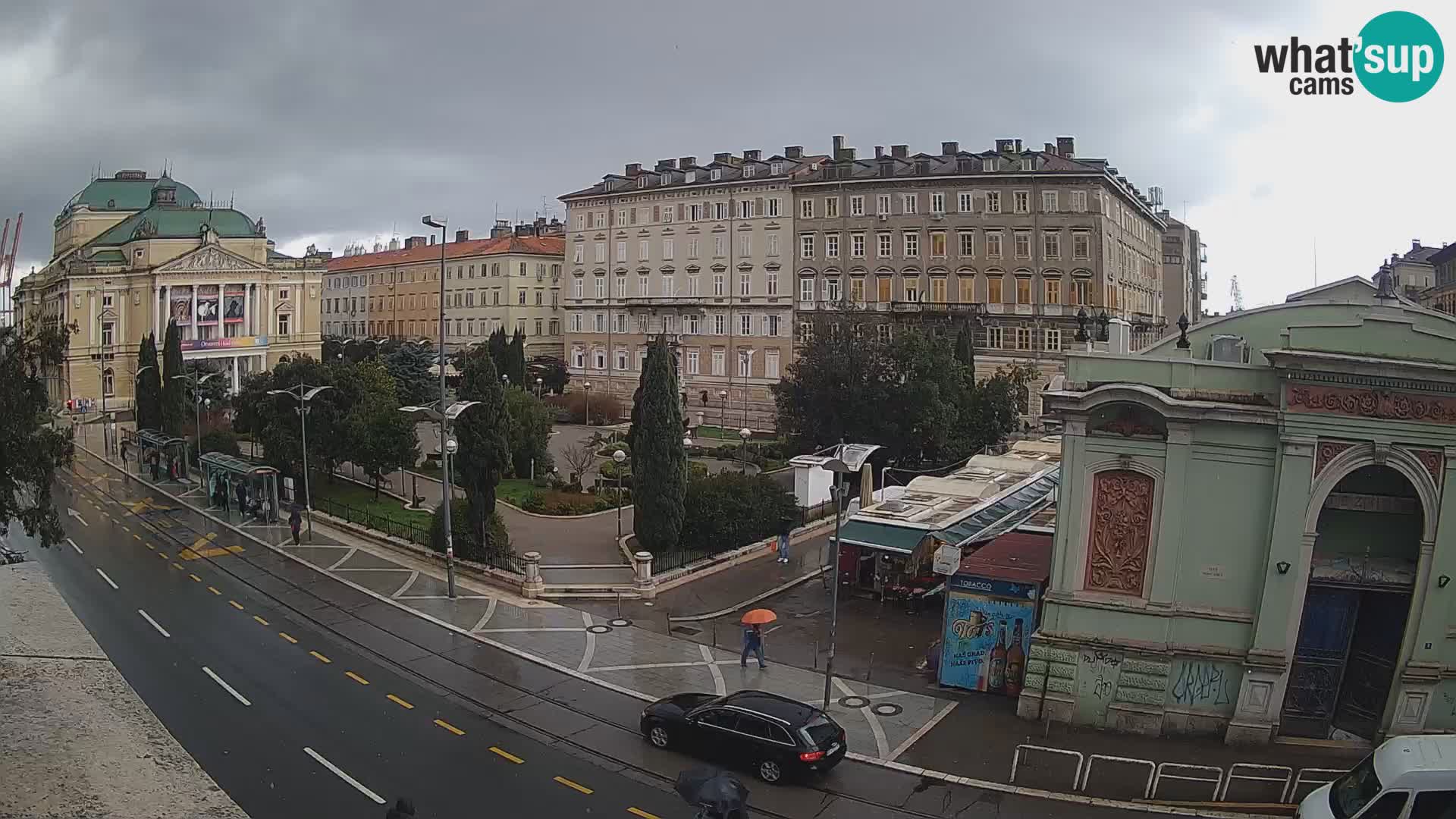 Webkam Rijeka – Park i Hrvatsko narodno kazalište Ivana pl. Zajc