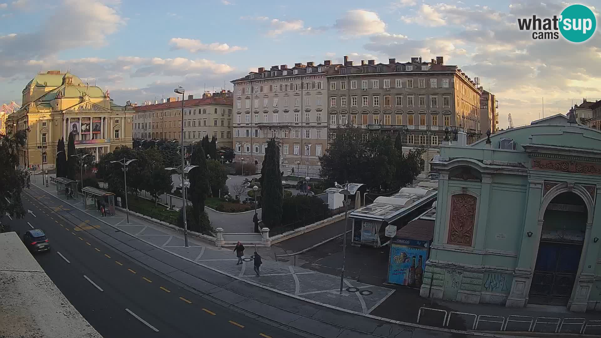 Webcam Rijeka – Park and  Croatian National Theatre Ivan pl. Zajc