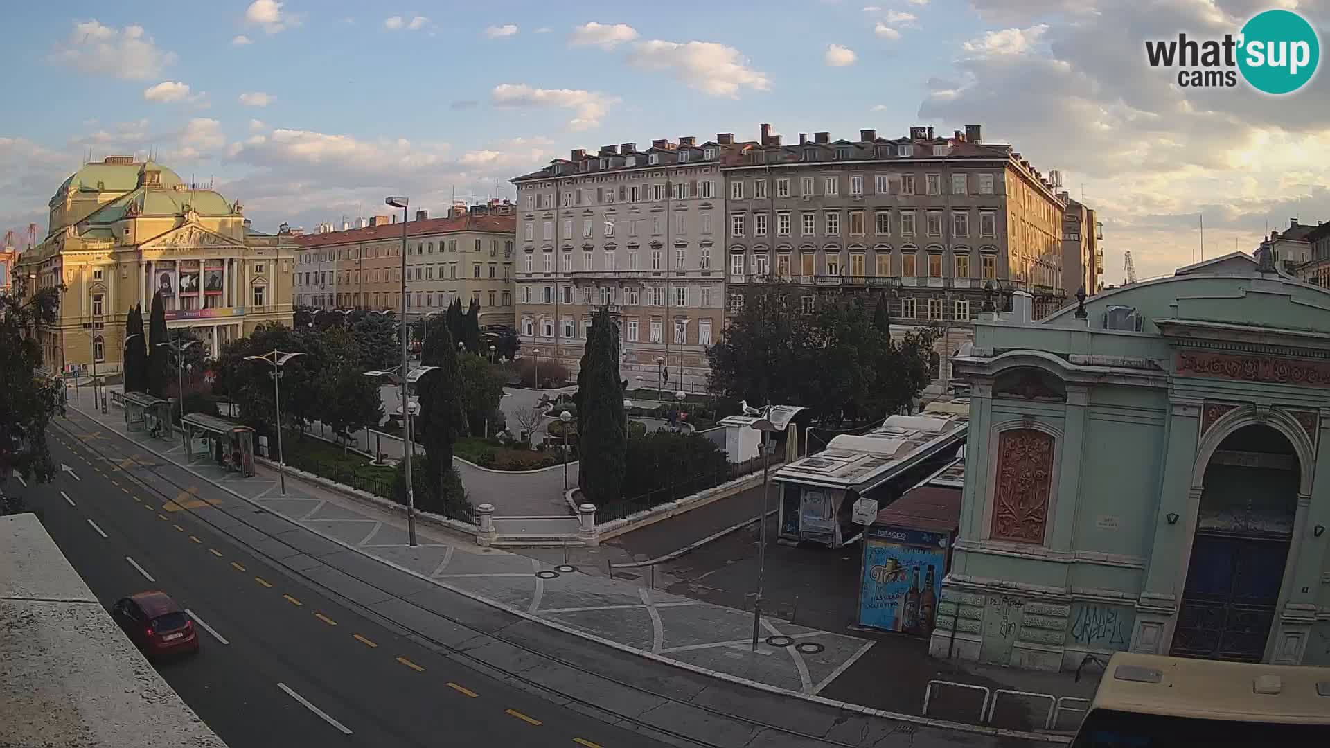 Webkam Rijeka – Park i Hrvatsko narodno kazalište Ivana pl. Zajc