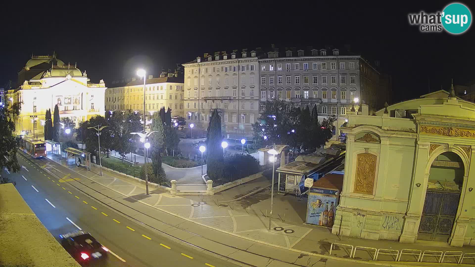 Webcam Rijeka – Park and  Croatian National Theatre Ivan pl. Zajc