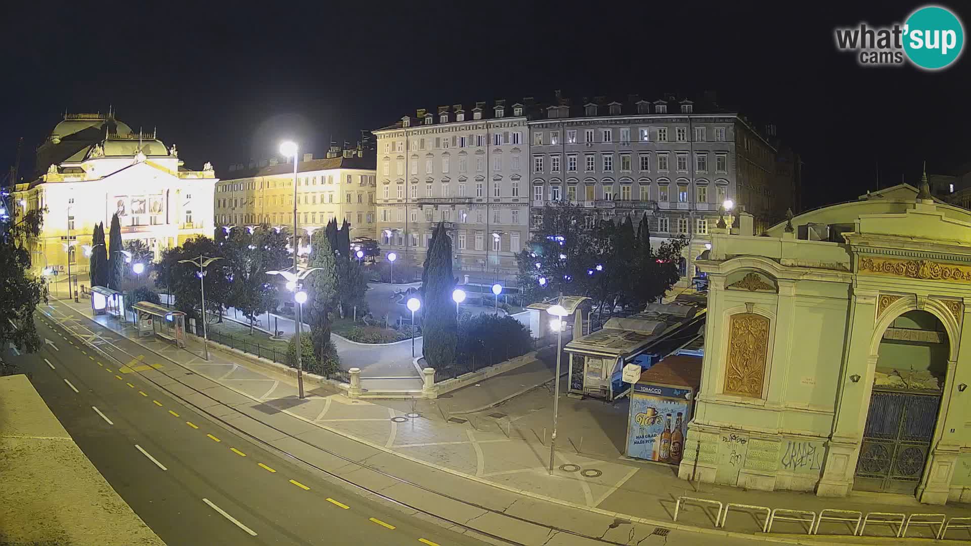 Webcam Rijeka – Park and  Croatian National Theatre Ivan pl. Zajc