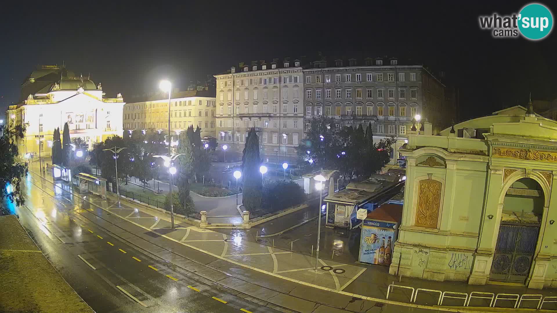 Webcam Rijeka – Park and  Croatian National Theatre Ivan pl. Zajc