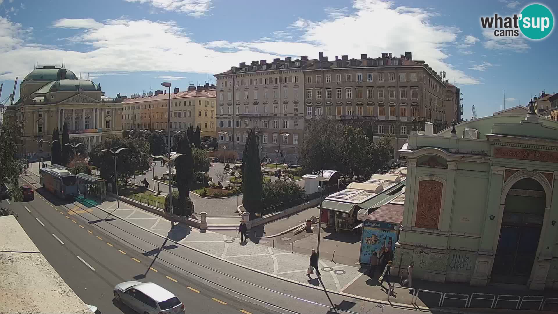 Webcam Fiume – Parco e Teatro nazionale Croato Ivan pl. Zajc