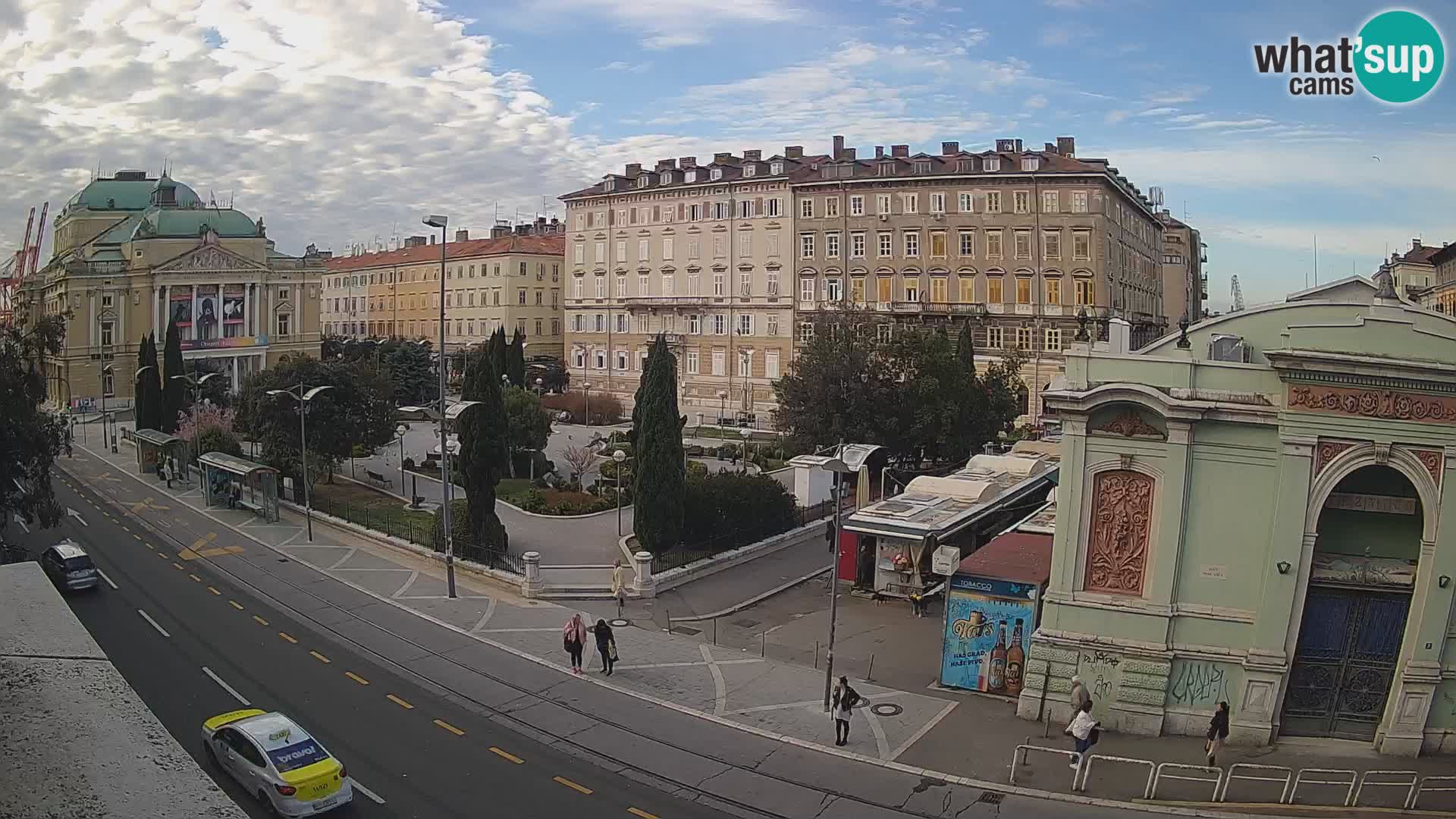 Webkam Rijeka – Park i Hrvatsko narodno kazalište Ivana pl. Zajc