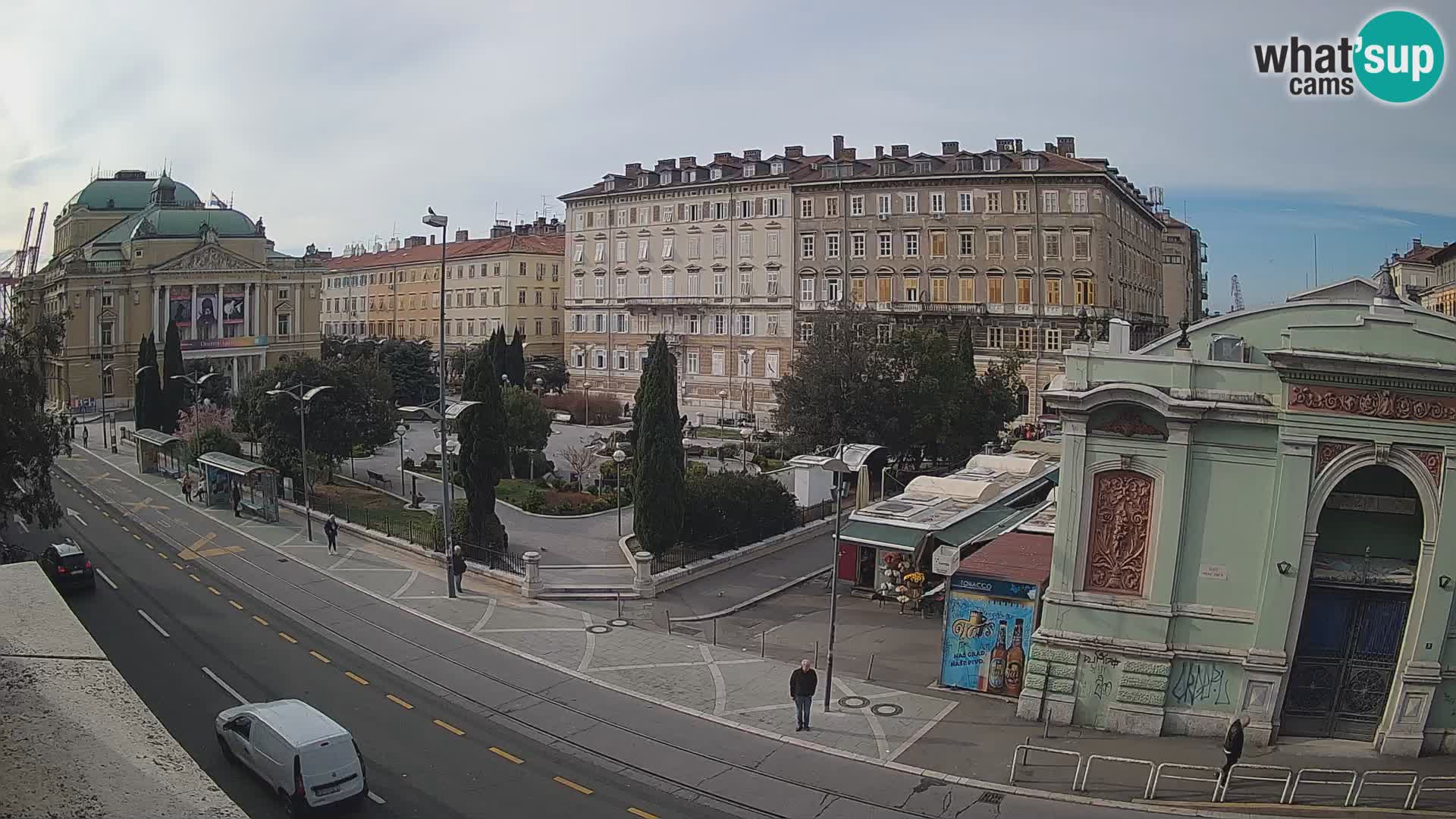 Webkam Rijeka – Park i Hrvatsko narodno kazalište Ivana pl. Zajc