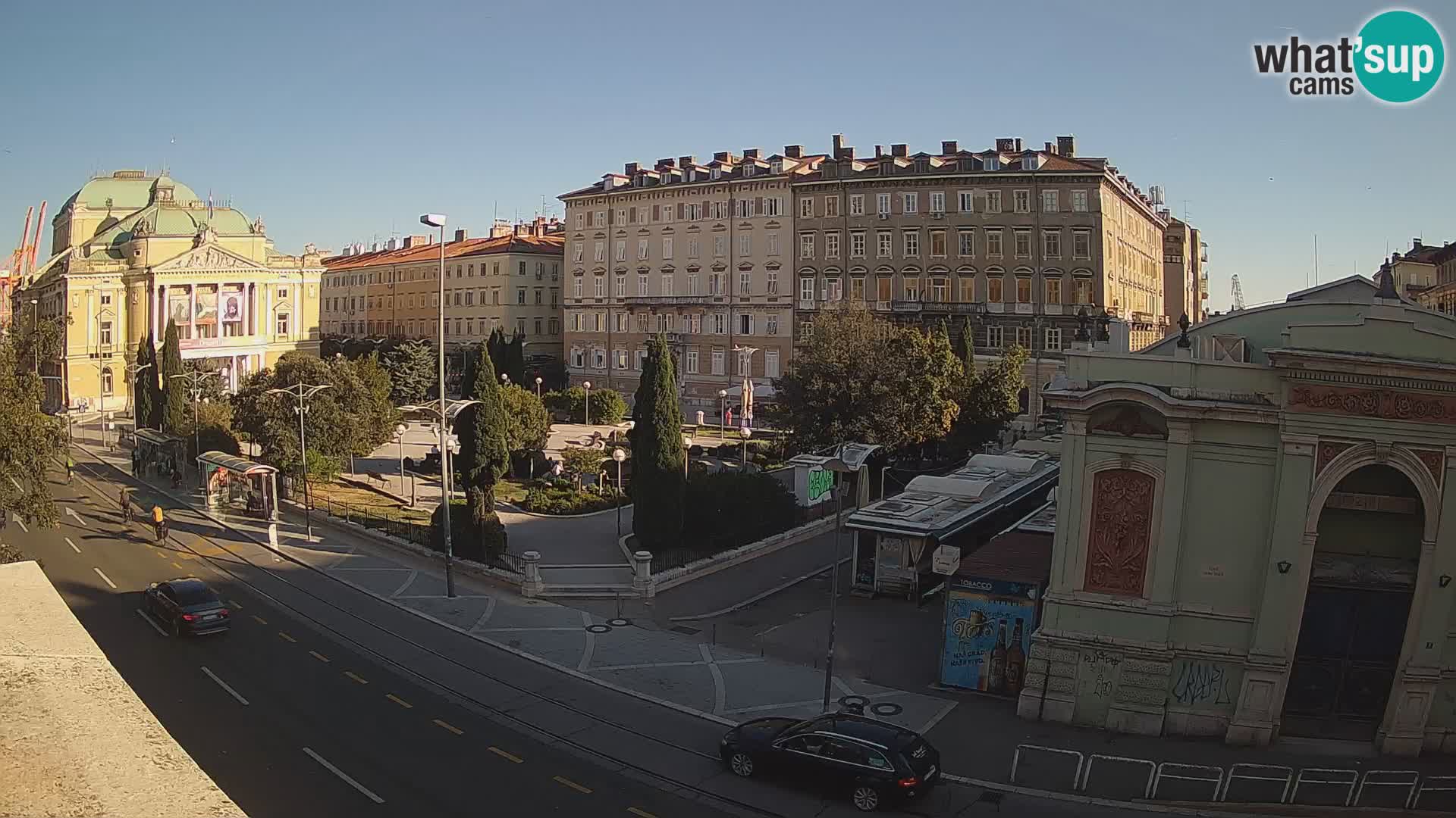 Webcam Rijeka – Park and  Croatian National Theatre Ivan pl. Zajc
