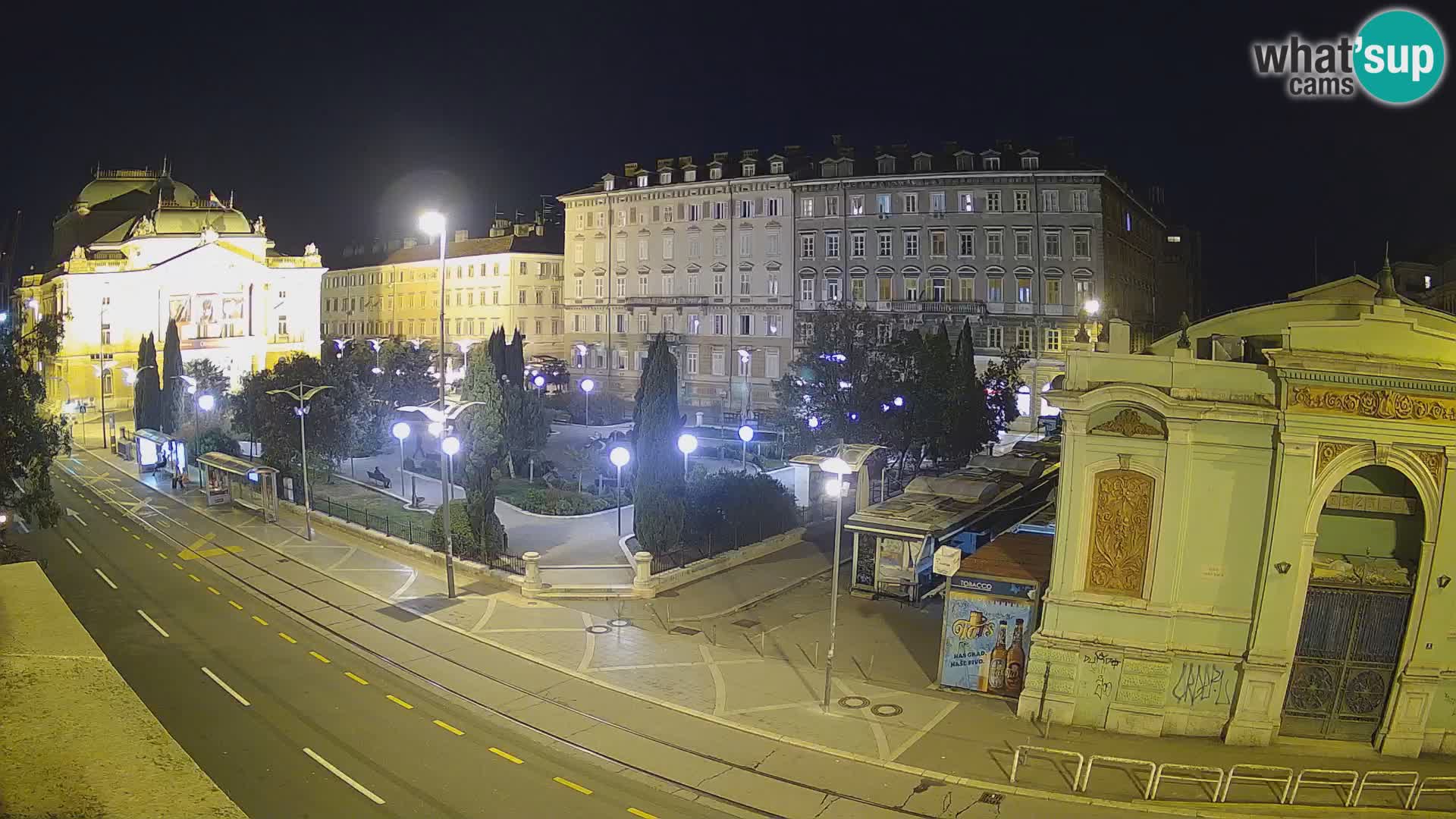 Webcam Rijeka – Park and  Croatian National Theatre Ivan pl. Zajc