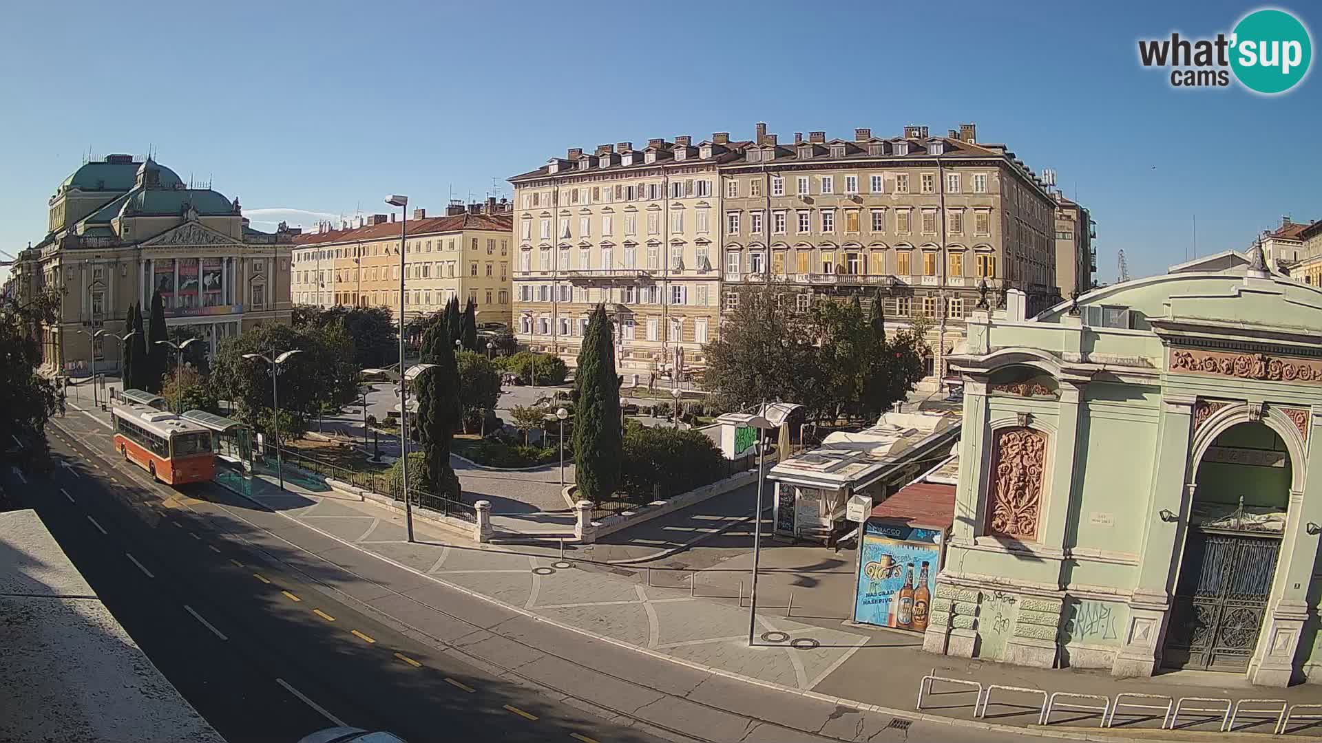 Webcam Fiume – Parco e Teatro nazionale Croato Ivan pl. Zajc