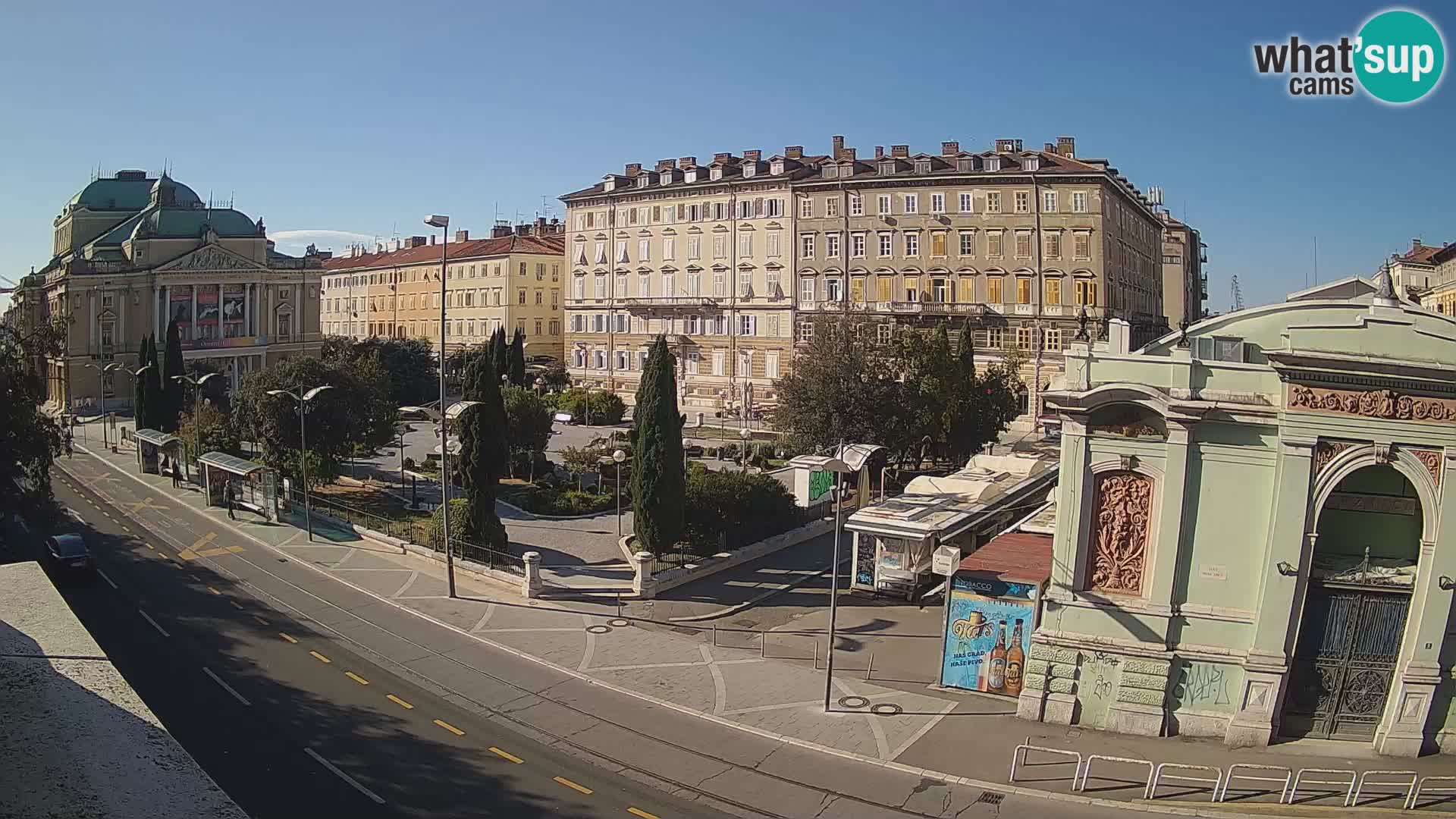 Webcam Rijeka – Park and  Croatian National Theatre Ivan pl. Zajc