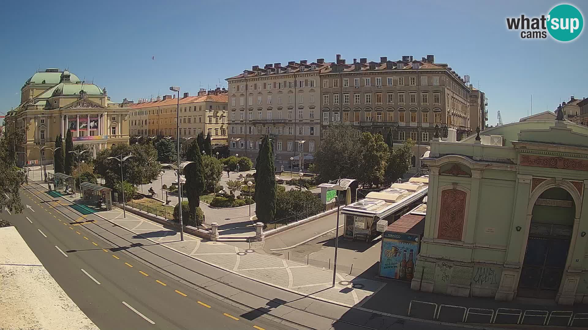 Webkam Rijeka – Park i Hrvatsko narodno kazalište Ivana pl. Zajc