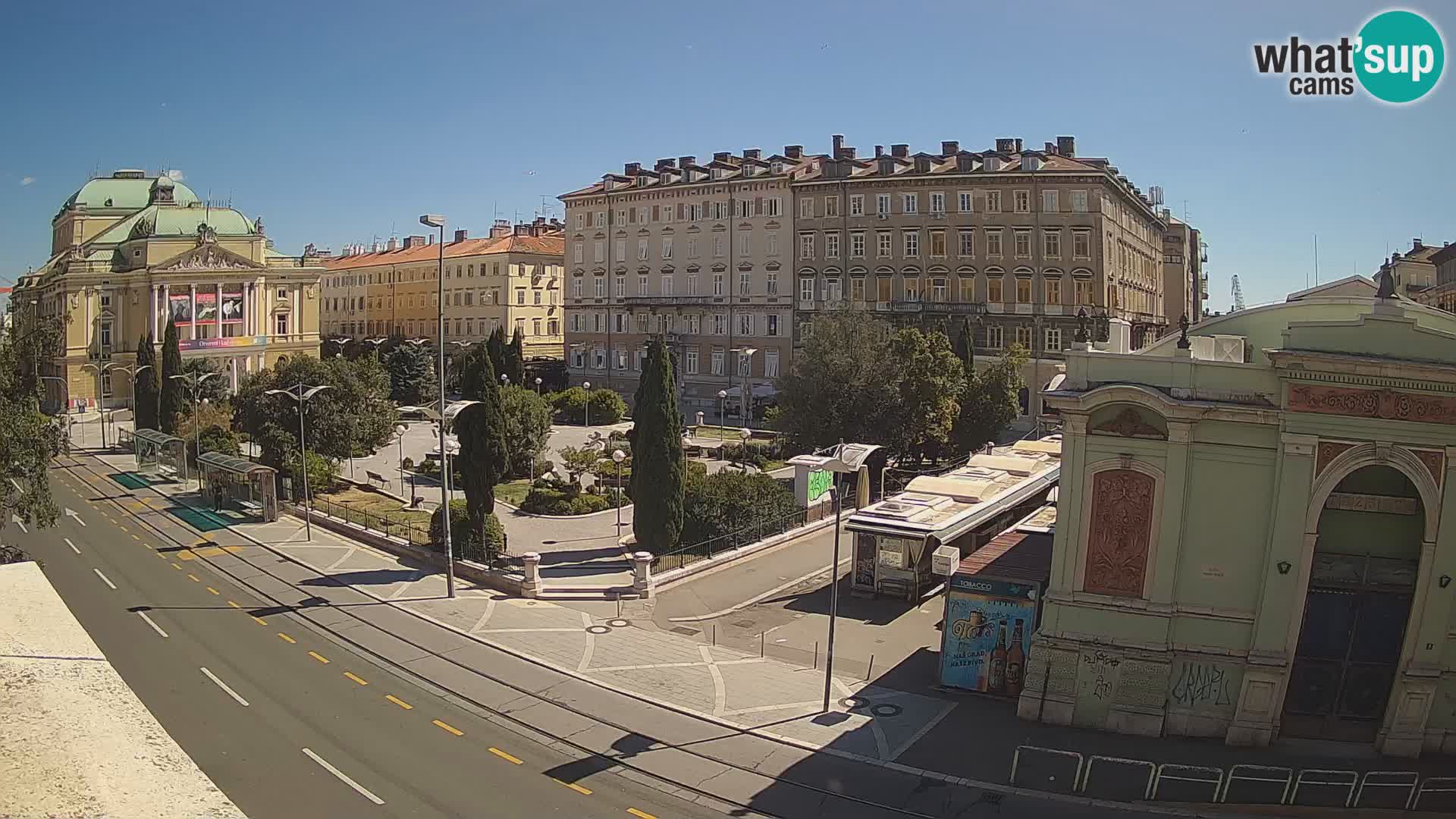 Webcam Rijeka – Parque i Teatro Nacional Croato Ivan pl. Zajc