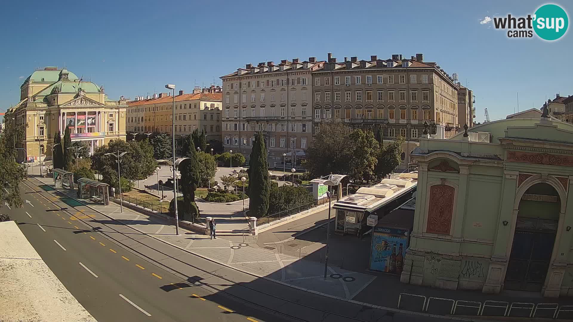 Webcam Rijeka – Park and  Croatian National Theatre Ivan pl. Zajc