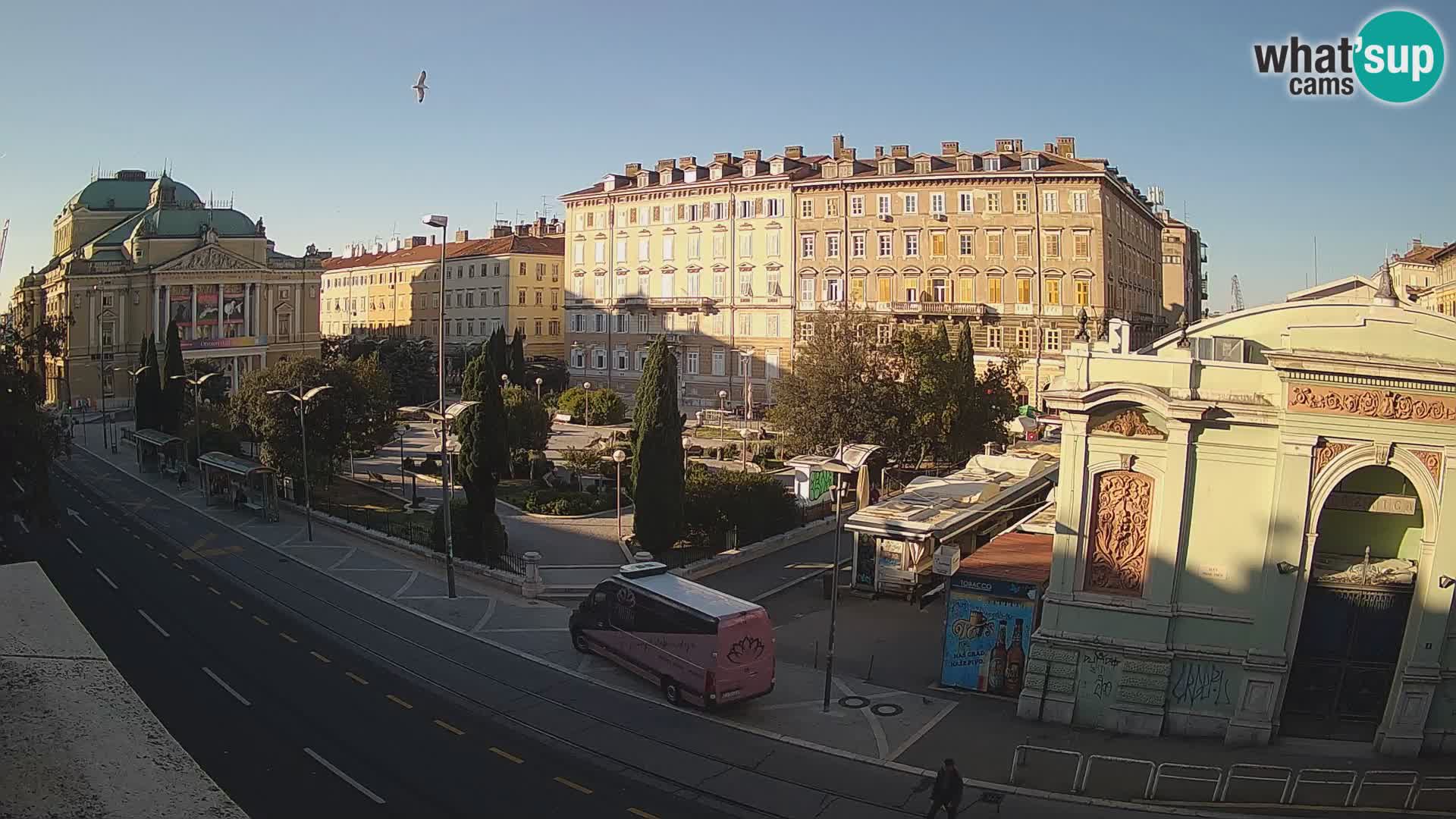 Webkam Rijeka – Park i Hrvatsko narodno kazalište Ivana pl. Zajc