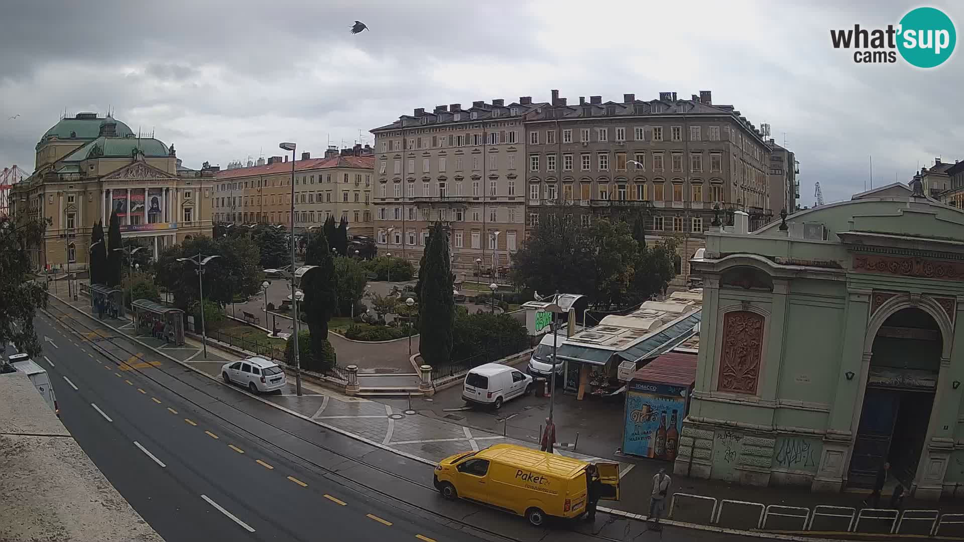 Webcam Fiume – Parco e Teatro nazionale Croato Ivan pl. Zajc