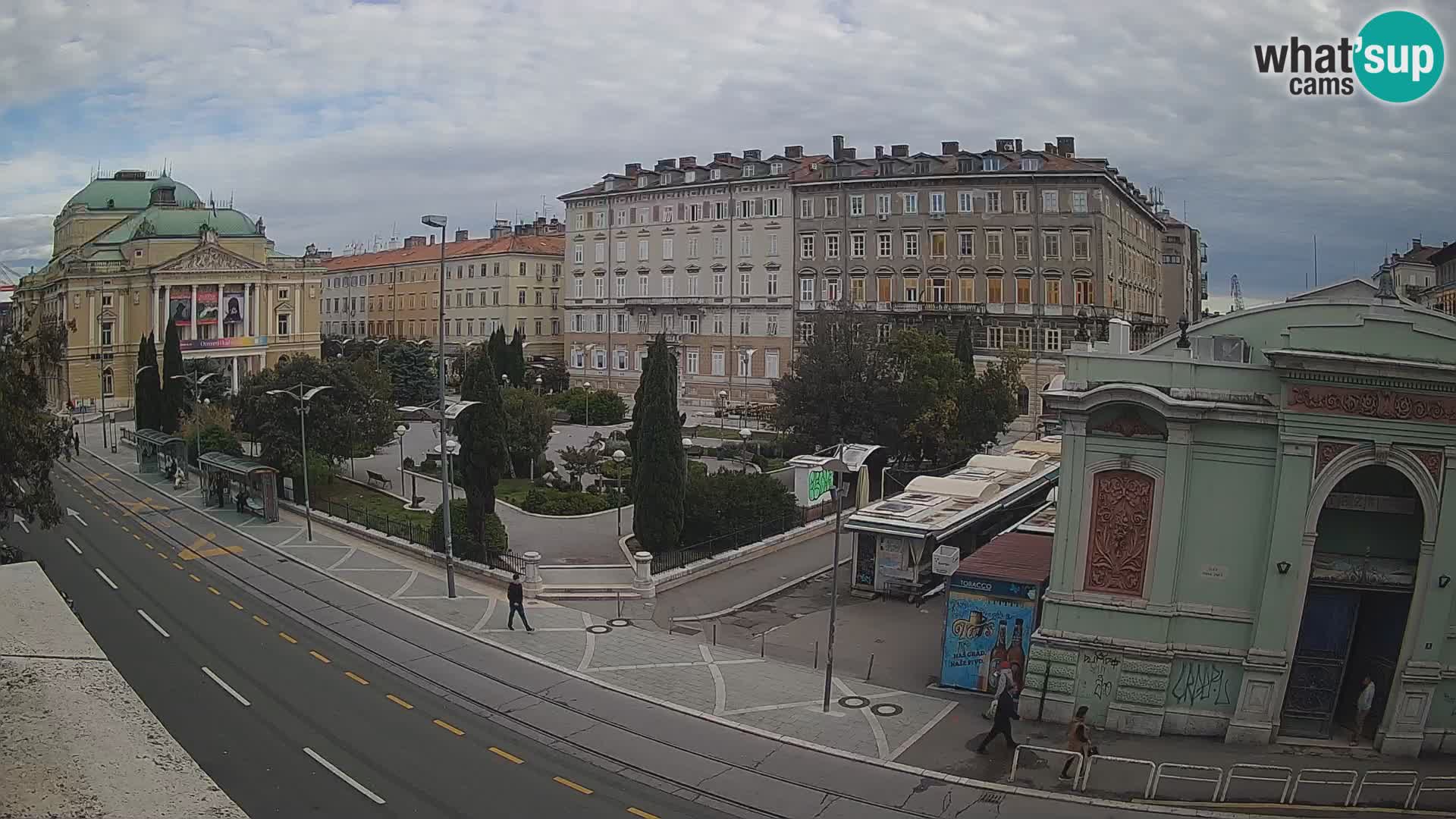 Webcam Rijeka – Park and  Croatian National Theatre Ivan pl. Zajc
