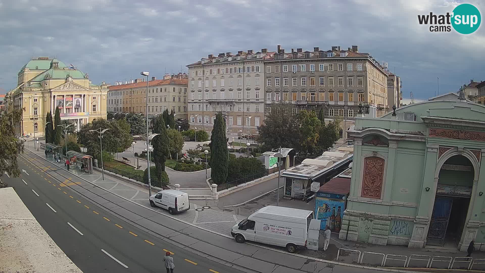 Webcam Rijeka – Parque i Teatro Nacional Croato Ivan pl. Zajc