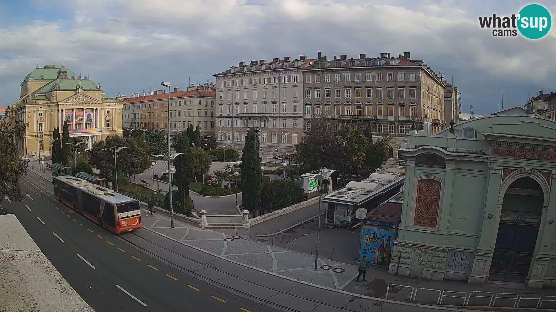 Webcam Rijeka – Park and  Croatian National Theatre Ivan pl. Zajc