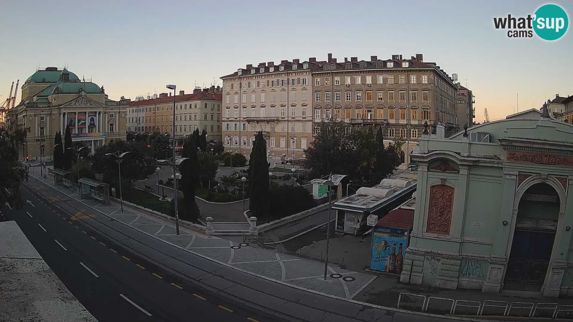 Webcam Rijeka – Park and  Croatian National Theatre Ivan pl. Zajc