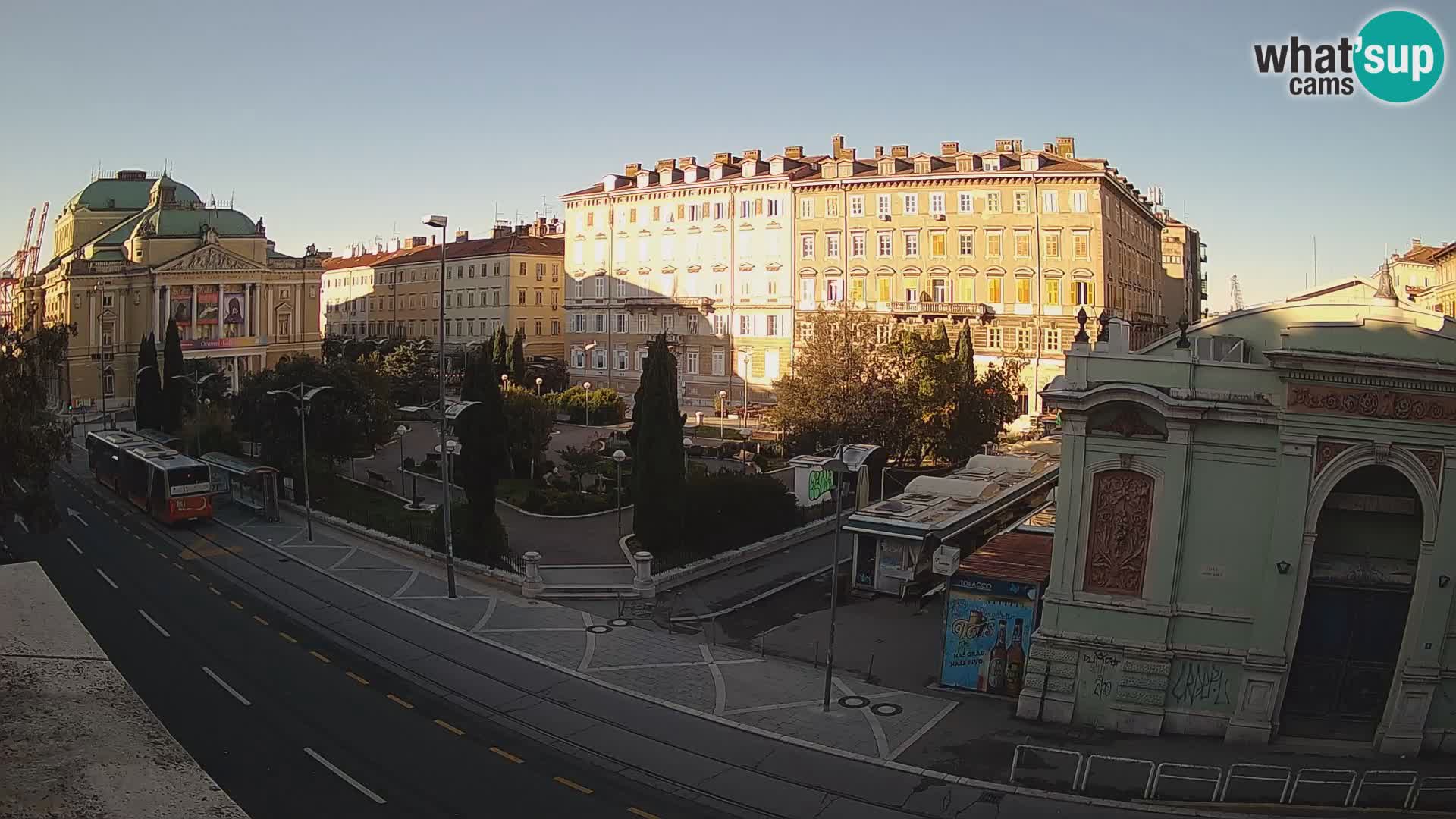Webcam Rijeka – Parque i Teatro Nacional Croato Ivan pl. Zajc