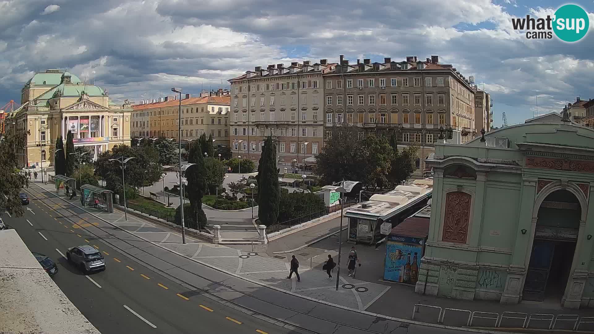 Webkam Rijeka – Park i Hrvatsko narodno kazalište Ivana pl. Zajc