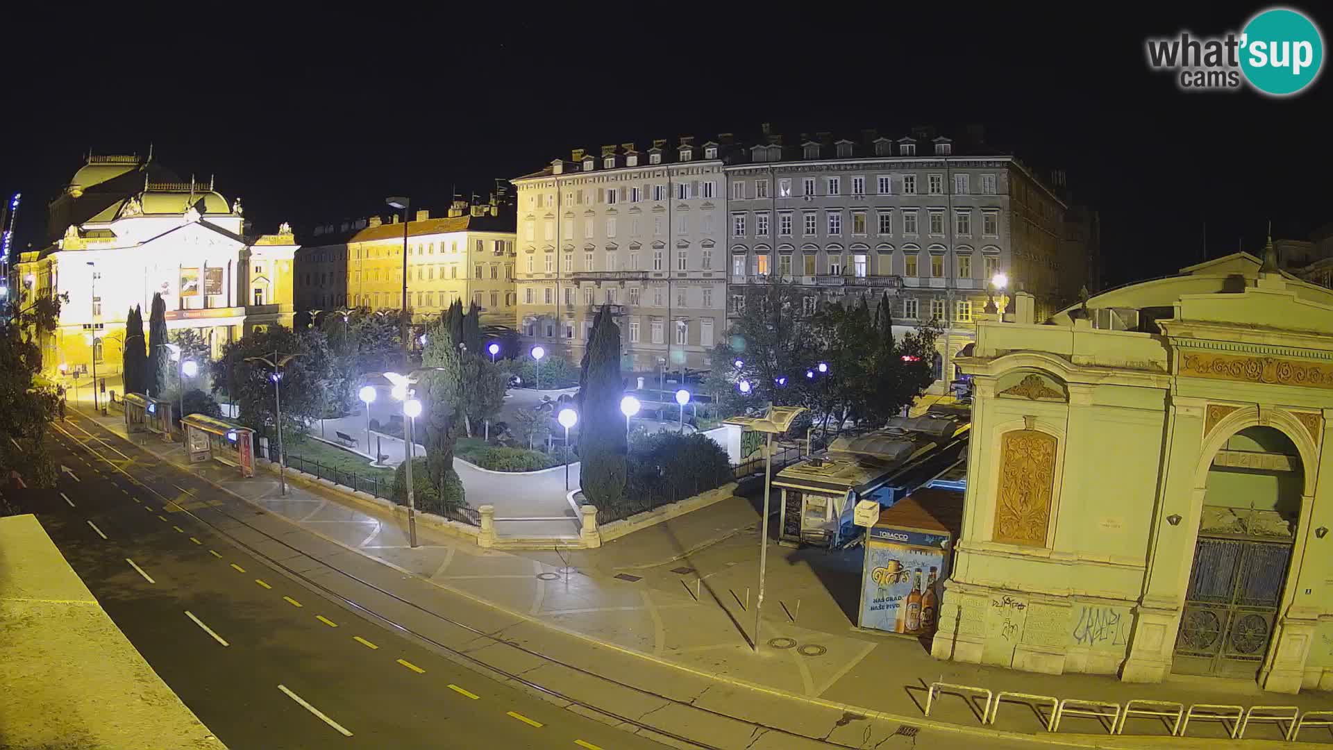 Webcam Rijeka – Parque i Teatro Nacional Croato Ivan pl. Zajc