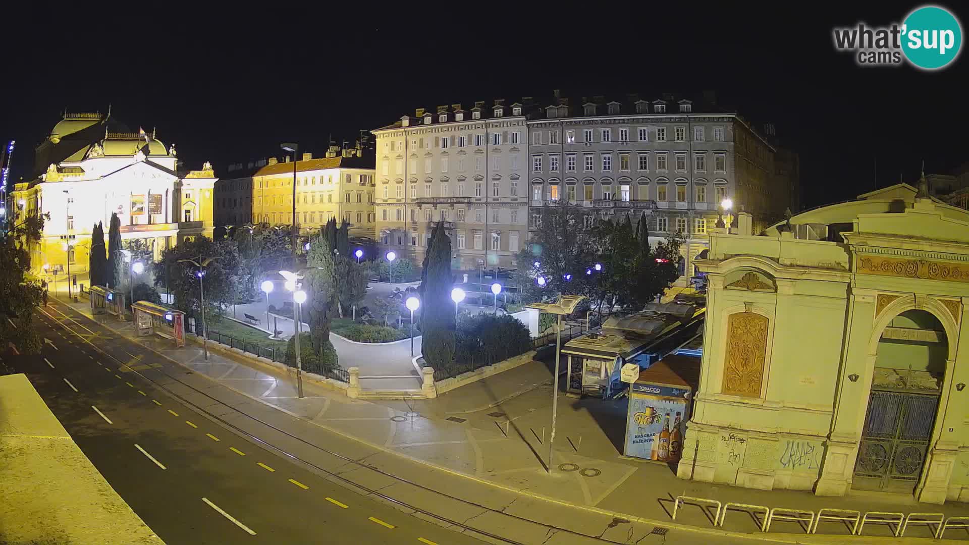 Webcam Rijeka – Park and  Croatian National Theatre Ivan pl. Zajc