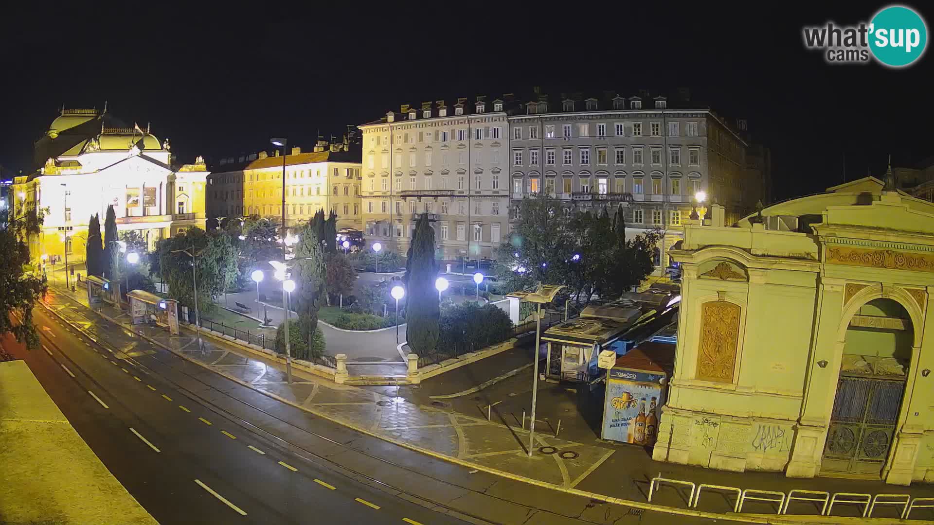 Webcam Rijeka – Park and  Croatian National Theatre Ivan pl. Zajc