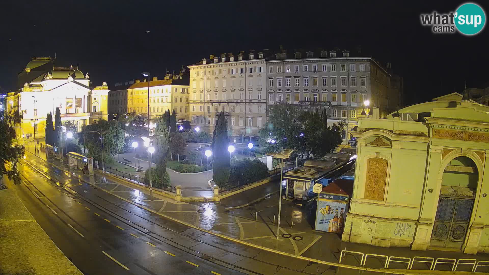 Webcam Rijeka – Parque i Teatro Nacional Croato Ivan pl. Zajc