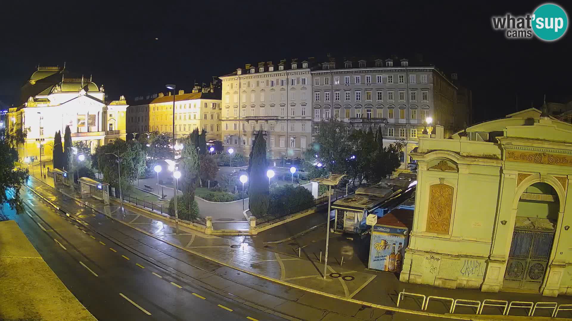 Webcam Rijeka – Parque i Teatro Nacional Croato Ivan pl. Zajc