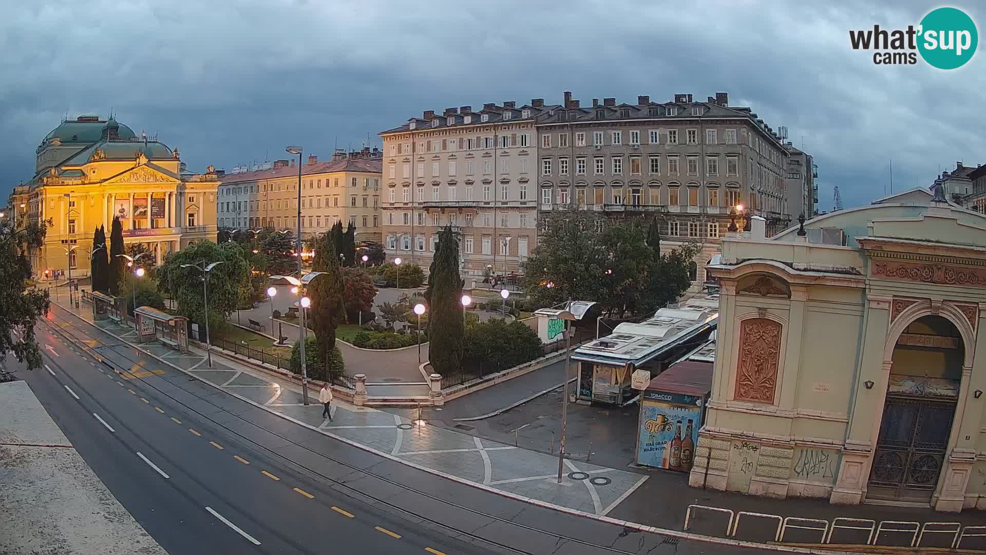 Webkam Rijeka – Park i Hrvatsko narodno kazalište Ivana pl. Zajc