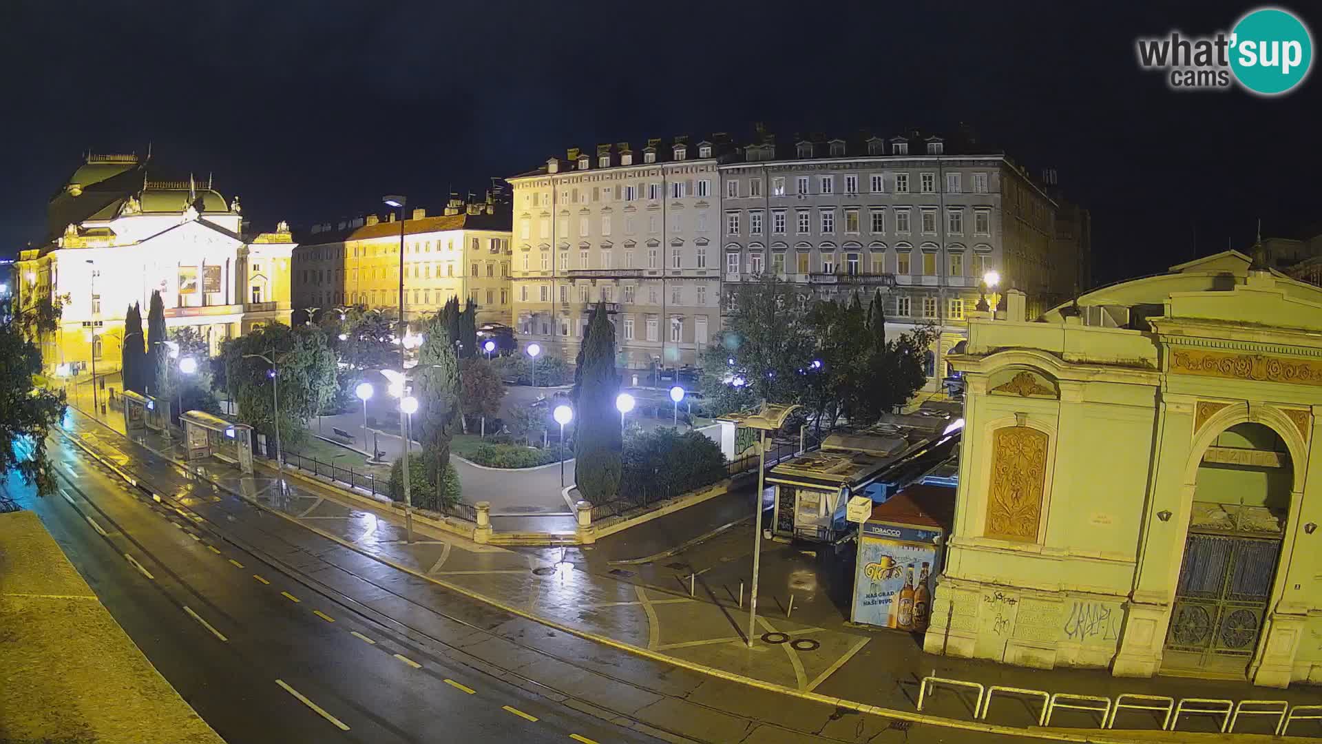 Webcam Rijeka – Park and  Croatian National Theatre Ivan pl. Zajc