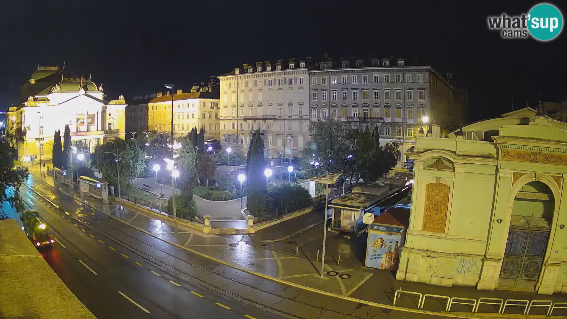 Webcam Rijeka – Park and  Croatian National Theatre Ivan pl. Zajc