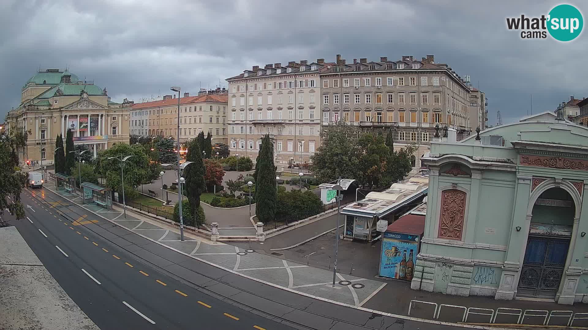 Webkam Rijeka – Park i Hrvatsko narodno kazalište Ivana pl. Zajc