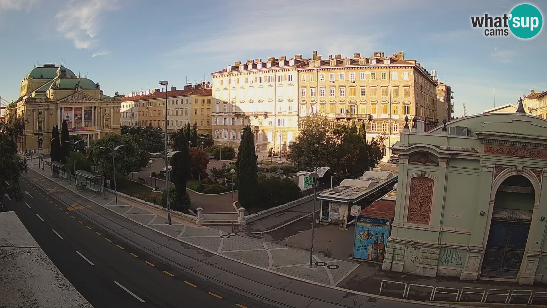 Webcam Fiume – Parco e Teatro nazionale Croato Ivan pl. Zajc