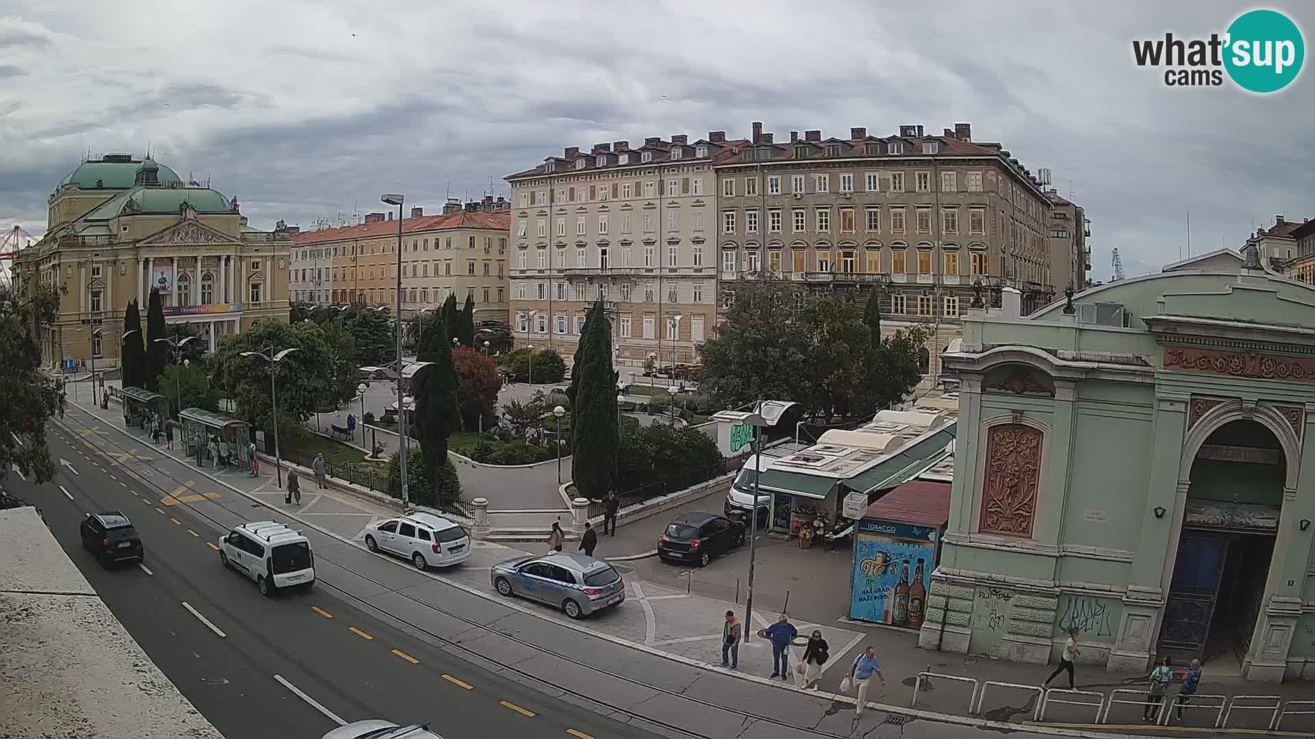 Webcam Rijeka – Parque i Teatro Nacional Croato Ivan pl. Zajc