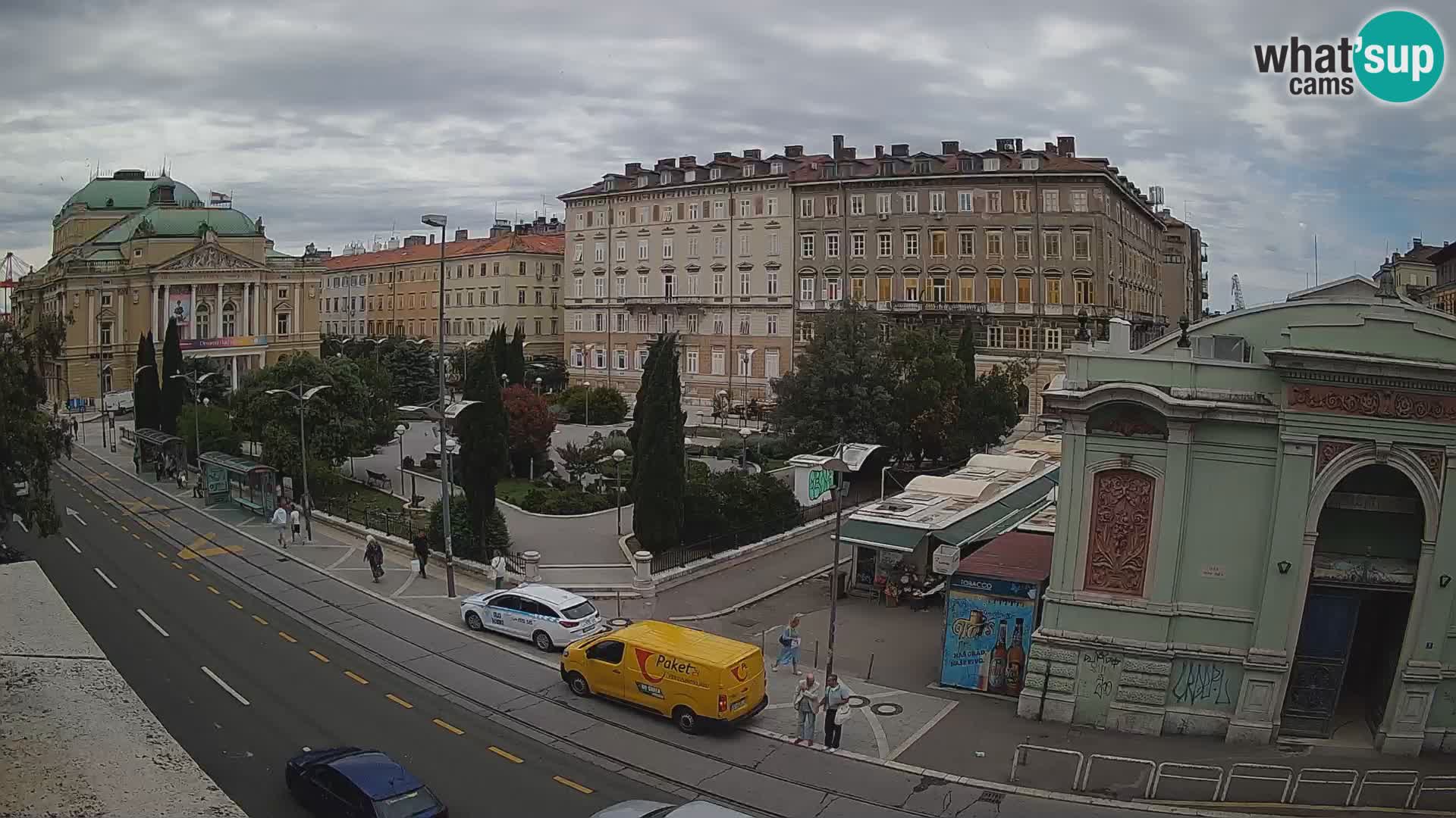 Webcam Rijeka – Park and  Croatian National Theatre Ivan pl. Zajc