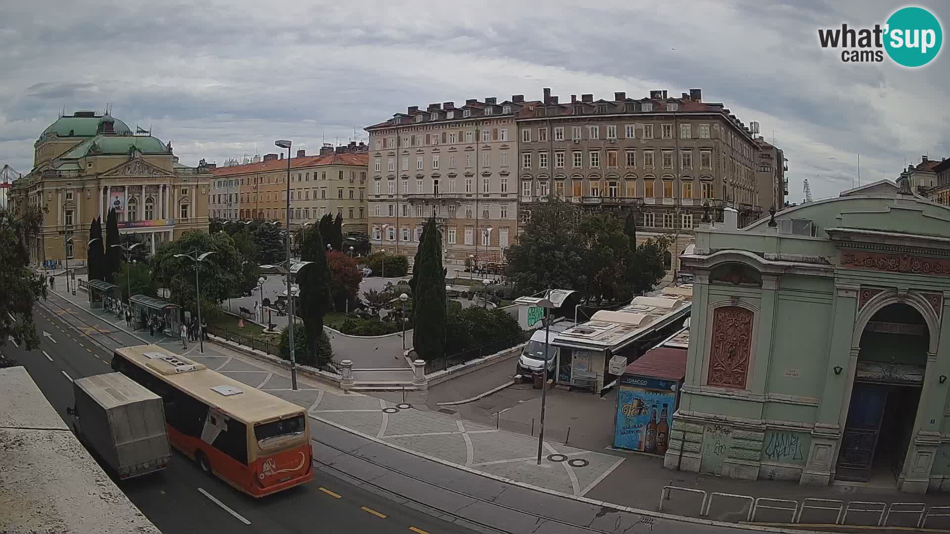 Webkam Rijeka – Park i Hrvatsko narodno kazalište Ivana pl. Zajc