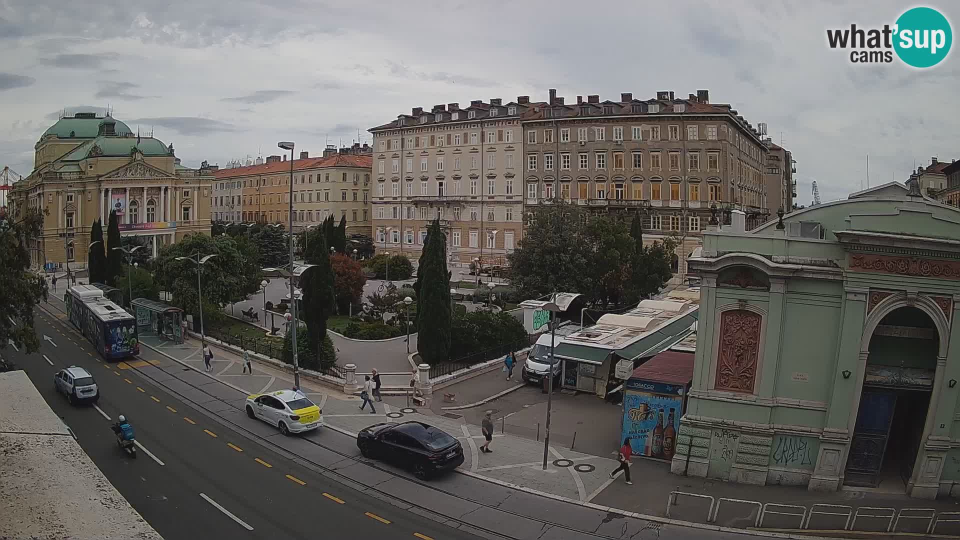 Webcam Rijeka – Park and  Croatian National Theatre Ivan pl. Zajc