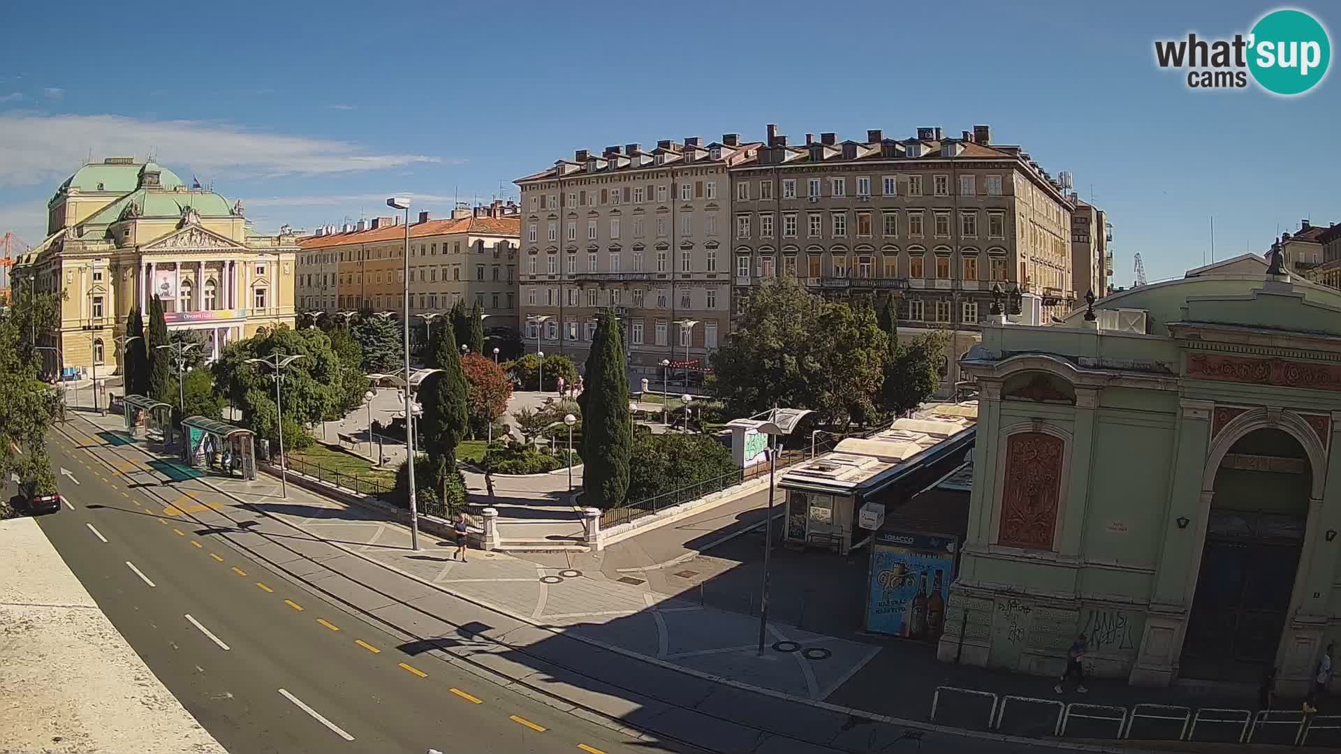 Webcam Rijeka – Park and  Croatian National Theatre Ivan pl. Zajc