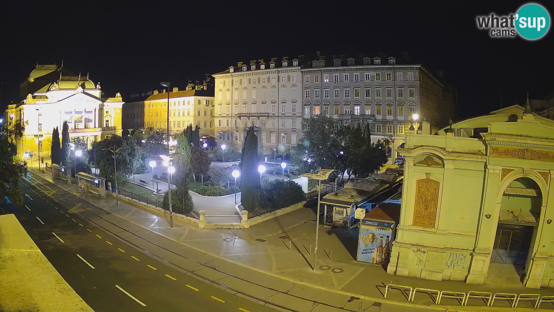 Webkam Rijeka – Park i Hrvatsko narodno kazalište Ivana pl. Zajc