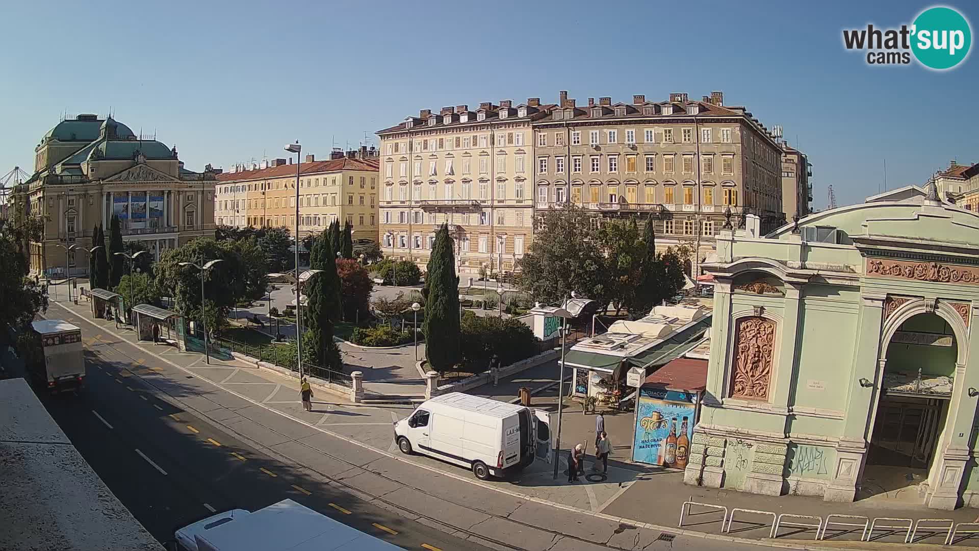 Webkam Rijeka – Park i Hrvatsko narodno kazalište Ivana pl. Zajc