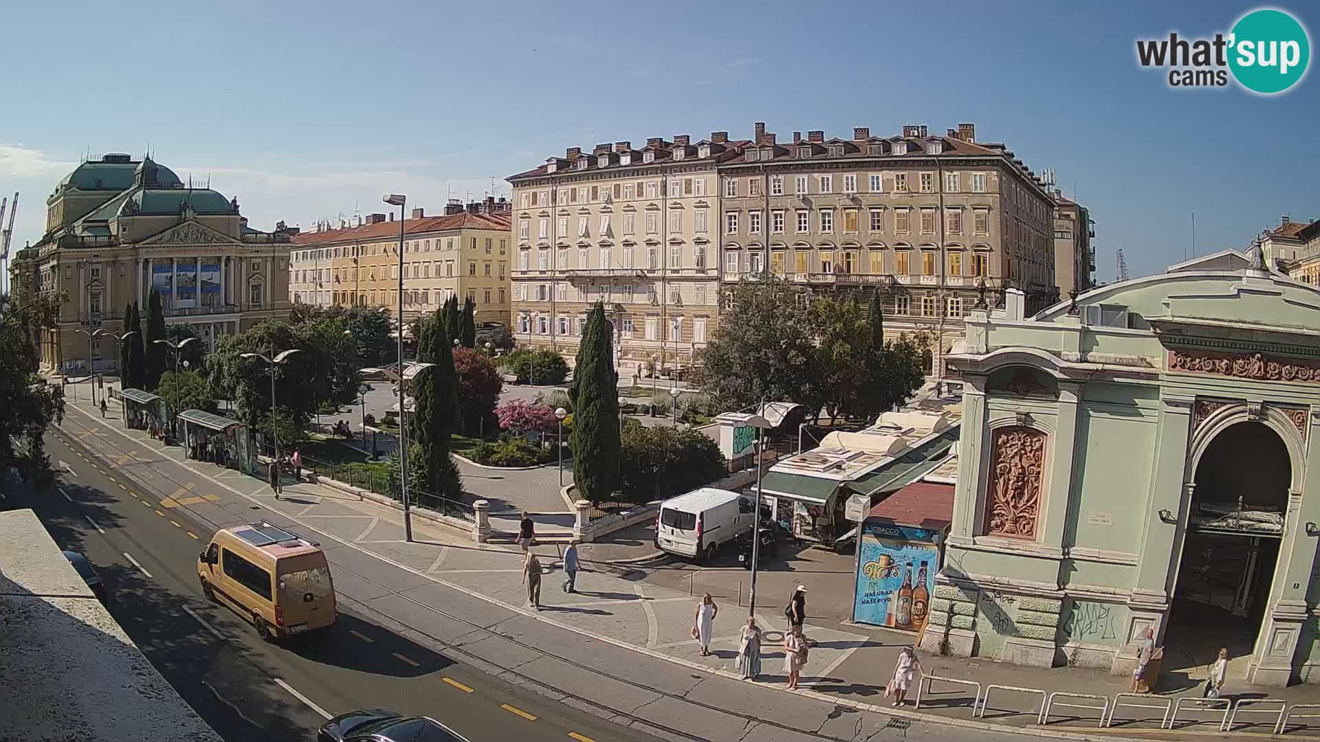 Webcam Rijeka – Parque i Teatro Nacional Croato Ivan pl. Zajc